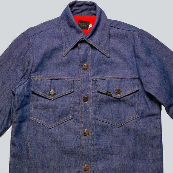 60s Vintage Sears Roebucks Blanket Lined Denim Coat Jacket - Picture 2 of 8